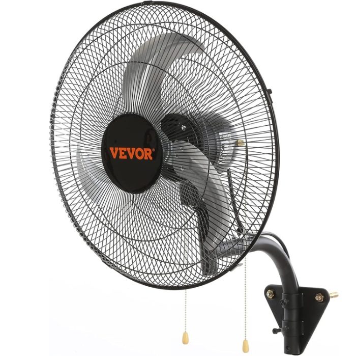 VEVOR 18 inch Wall Mount Fan Oscillating 3-speed High Velocity Max
