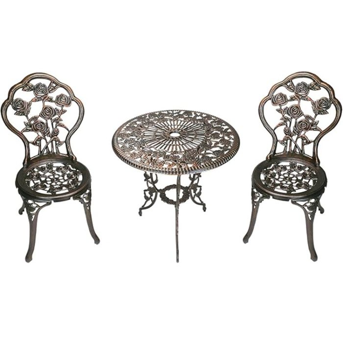 Oakland Living 3-Piece Rose Bistro Set with 23.5" Table