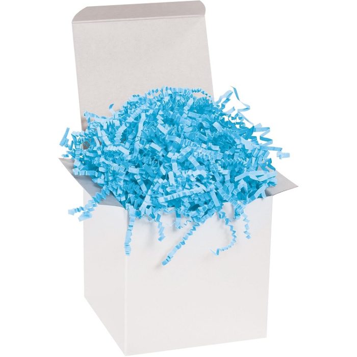 Aviditi 1 Case of 10 lbs. Crinkle Cut Paper Shred Filler in Sky Blue