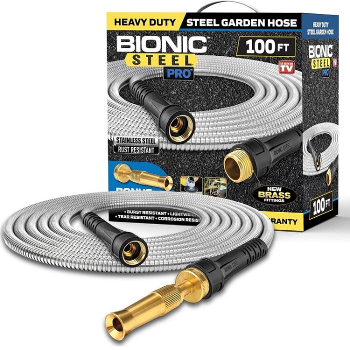 Bionic Steel PRO 100 Ft Garden Hose with Nozzle