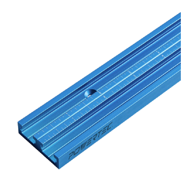 POWERTEC 36" Double-Cut Profile Universal T-track with Predrilled Mounting Holes
