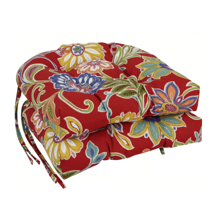 Outdoor 3.5'' Seat Cushion - Red Floral