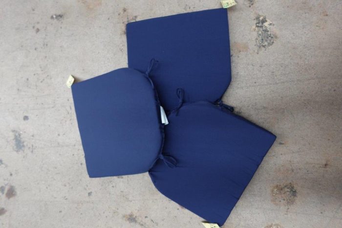 Downluxe Outdoor Patio Chair Cushions 17" X 16" X 2"- Navy Blue - Image 5