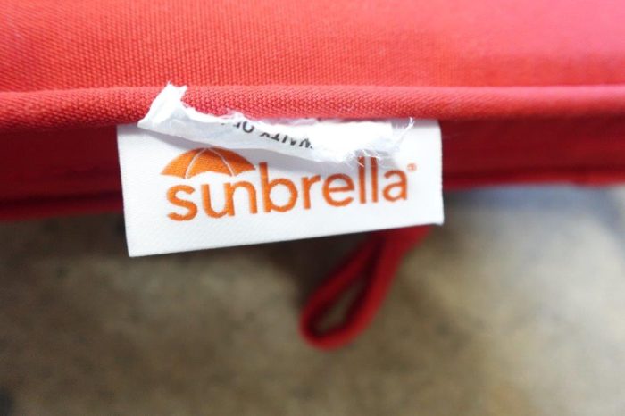 Greendale Home Fashions Sunbrella 17 in. Square Outdoor Corded Chair Pad - Red - Image 4