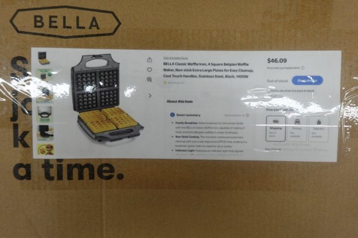 BELLA Classic 4 Square Belgian Iron Waffle Maker - Stainless Steel Black - Image 2