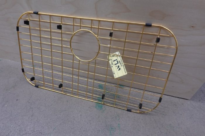 14" x 26" KIKIBRO Kitchen Universal Double Bowl Sink Bottom Grid - Golden Stainless Steel - Image 2