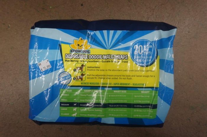 Bodhi 20 Ct. Dog Disposable Male Dog Diapers - Super Absorbent Leak-Proof Puppy Wraps - Image 2