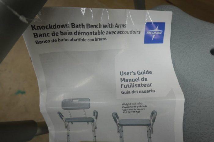 Medline Backless Shower Chair with Arms - Sits up to 350 lb. - Image 5
