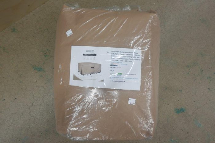 ULTCOVER 136" Waterproof Patio Table Cover – Heavy Duty 600D Canvas - Image 3