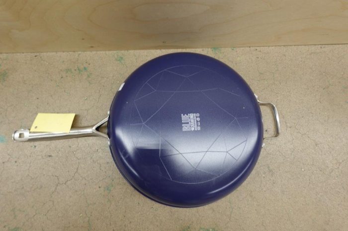 Family Jumbo Blue Diamond 14" Nonstick Frying Pan Skillet -Blue - Image 5