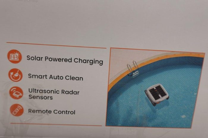 Solar Powered Automatic Robotic Pool Skimmer Cleaner - White - Image 5