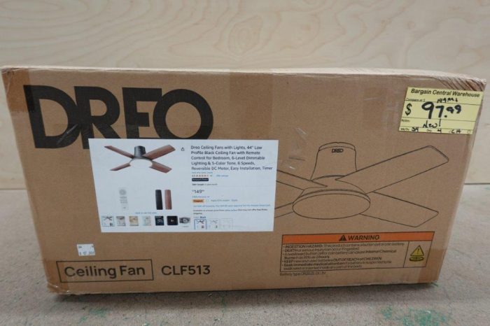 Dreo Ceiling Fan with Lights with Remote Control - Black - Image 3
