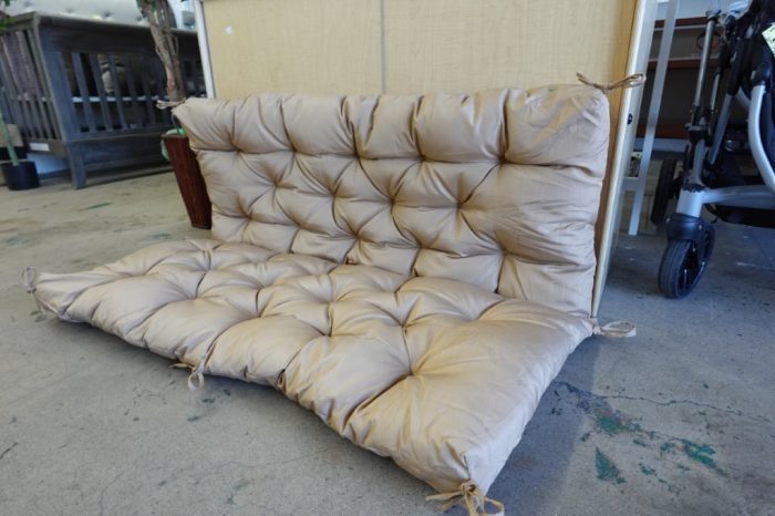 Waterproof Bench Cushion 2-3 Seater Washable Bench - Light Brown - Image 2