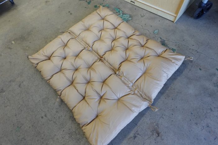 Waterproof Bench Cushion 2-3 Seater Washable Bench - Light Brown - Image 3