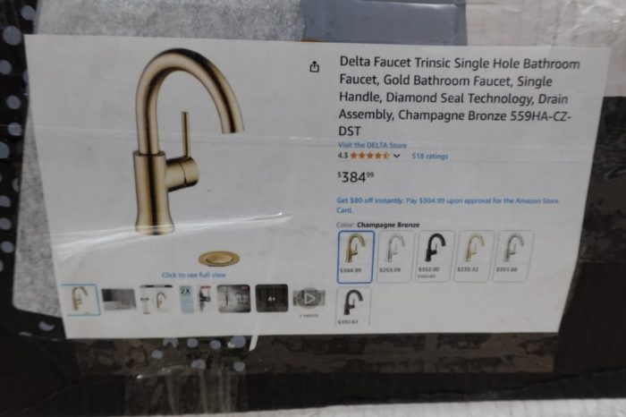Delta Faucet Trinsic Single Hole Bathroom Faucet - Champagne Bronze - Image 2