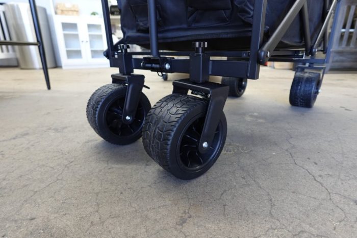 Collapsible Folding Wagon Wheels for Sand Camping Sports Shopping Outdoor - Black - Image 6