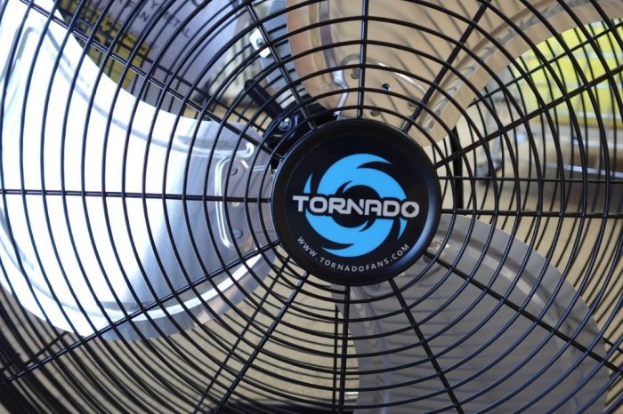 Tornado 20 Inch High Velocity 3-Speed Powerful Cooling Metal Floor Fan - Black - Image 2