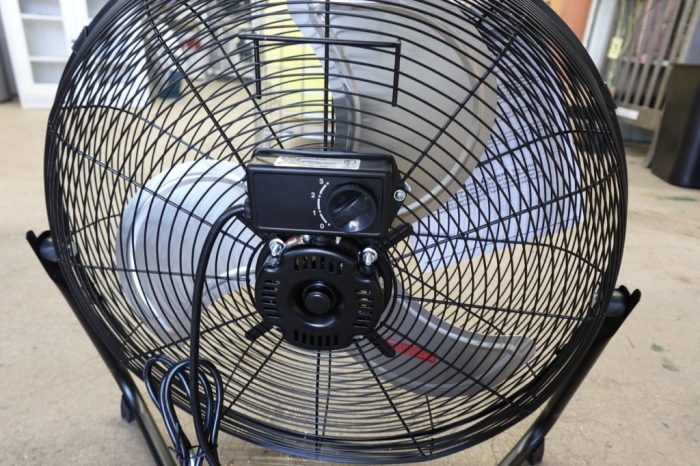 Tornado 20 Inch High Velocity 3-Speed Powerful Cooling Metal Floor Fan - Black - Image 4