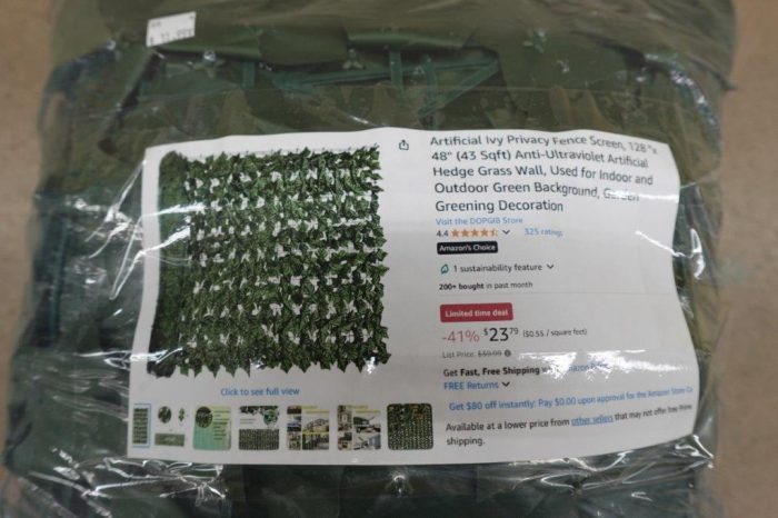 Artificial Ivy Privacy Fence Screen 128 "x 48" (43 Sqft) - Garden Greening Decoration - Image 2