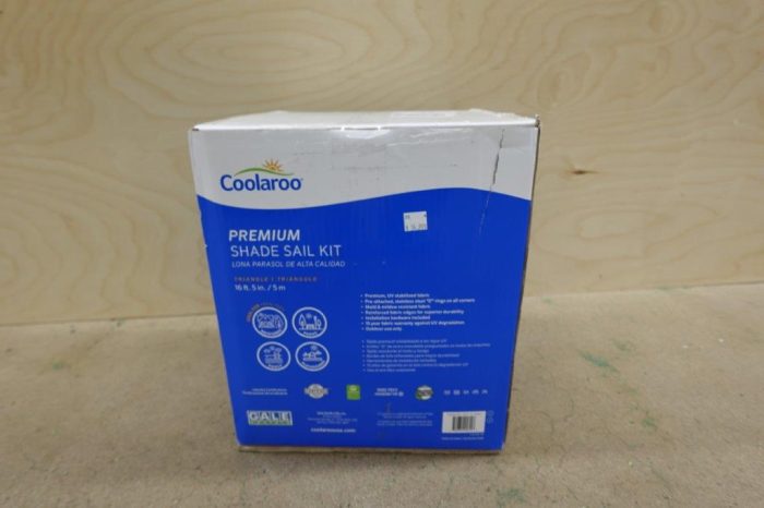 Coolaroo Premium Shade Sail Kit - 95% UV Block 16ft 5in. Triangle - Beech - Image 4