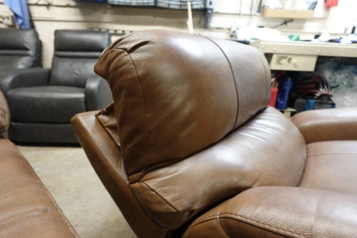 Barcalounger Presley Leather Power Rocker Glider Recliner with Power Headrest - Image 9