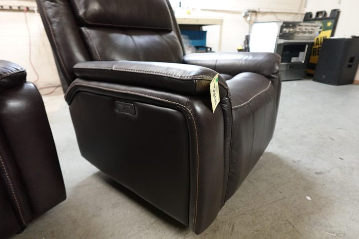 Barcalounger Bryson Leather Power Rocker Glider Recliner with Power Adjustable Headrest - Image 4