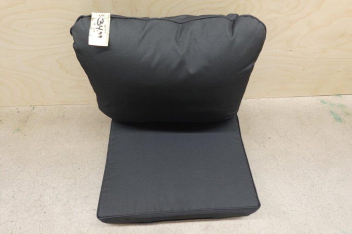 Outdoor Seat Replacement Cushions 21" x 21" x 4" + 23" x 17" - Black - Image 3