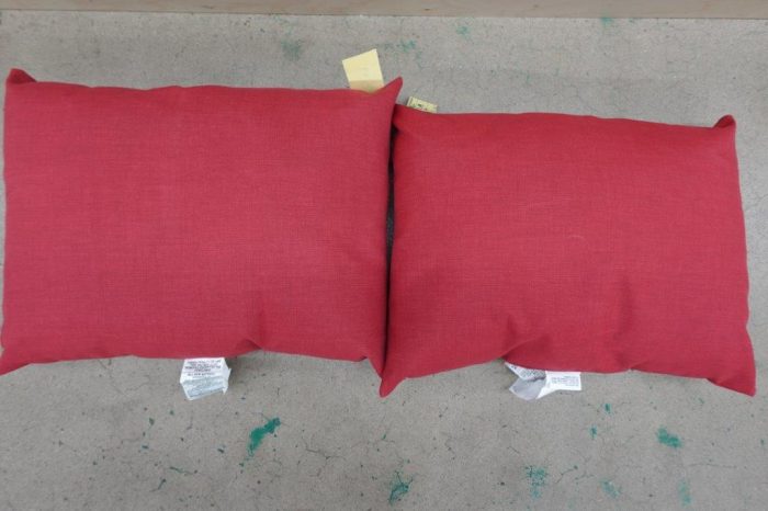 Arden Outdoor Cushion Pillow Back 23 x 17 Rain-Proof Fade Resistant - Ruby Red Leala - Image 4