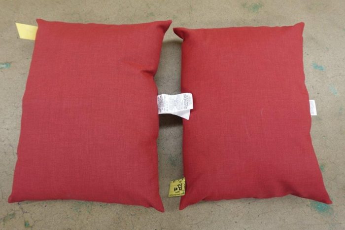 Arden Outdoor Cushion Pillow Back 23 x 17 Rain-Proof Fade Resistant - Ruby Red Leala - Image 3