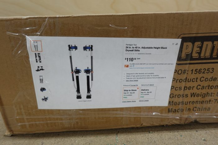 24 in. to 40 in. Adjustable Height Black Drywall Stilts - Image 4