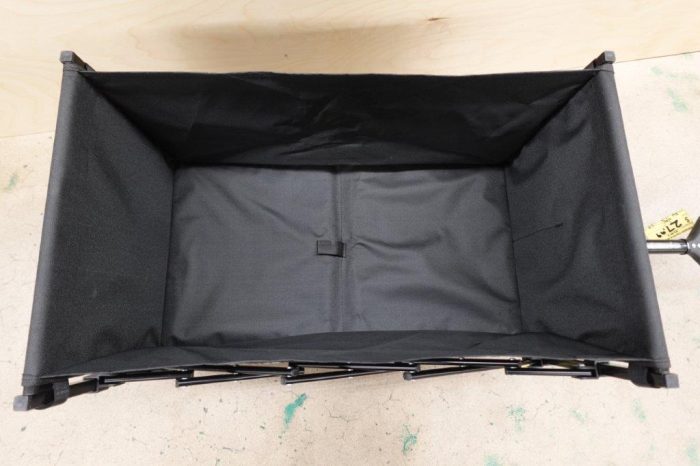 Portable Heavy Duty Folding Beach Wagon / Rolling Cart in Black - Image 4