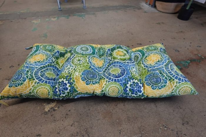 Pillow Perfect Patio Indoor/Outdoor Omnia Lagoon Swing/Bench Cushion - Blue Patterned - Image 2