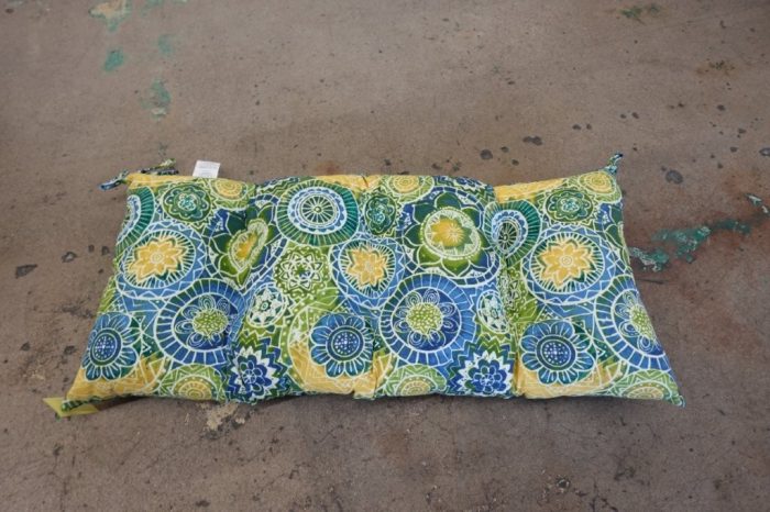 Pillow Perfect Patio Indoor/Outdoor Omnia Lagoon Swing/Bench Cushion - Blue Patterned - Image 3