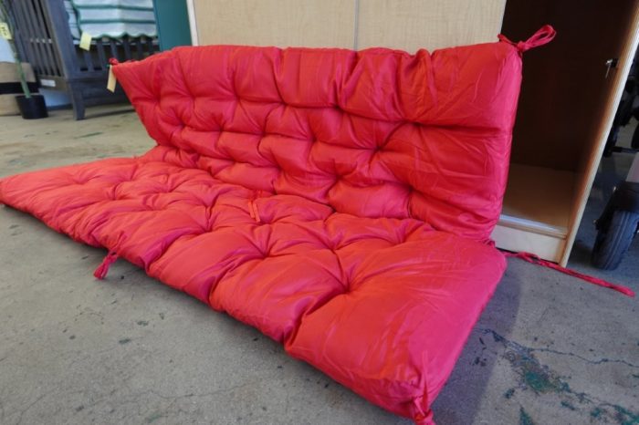 Swing Cushion Replacement Outdoor Patio/Porch Waterproof Bench Cushion 2-3 Seater - Red - Image 3