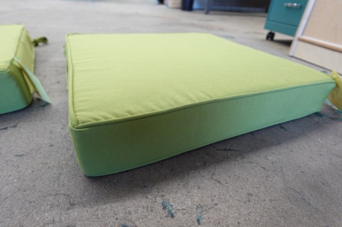 Square downluxe Waterproof Outdoor Patio Chair Cushions in Grass Green - Image 4