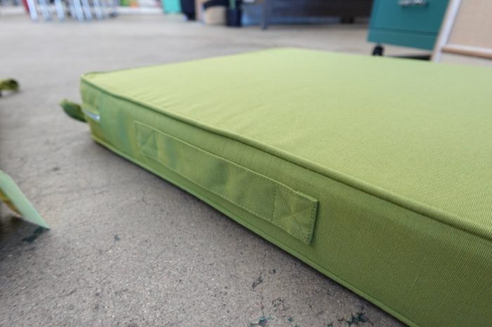 Square downluxe Waterproof Outdoor Patio Chair Cushions in Grass Green - Image 5