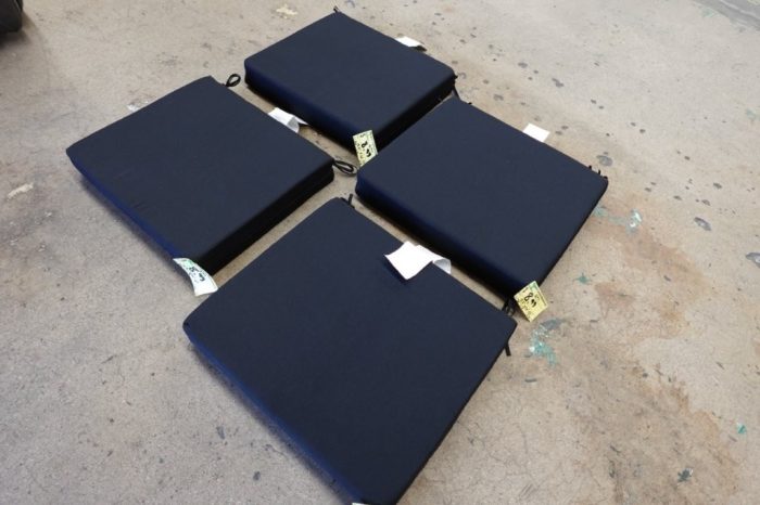 Downluxe Outdoor Patio Chair Cushions with Ties - Black - Image 3