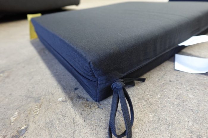 Downluxe Outdoor Patio Chair Cushions with Ties - Black - Image 6