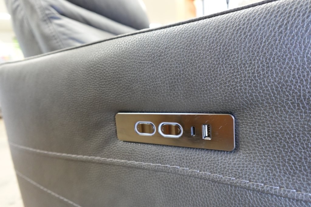 Aldryn Leather Power Glider Rocker Recliner - Image 4