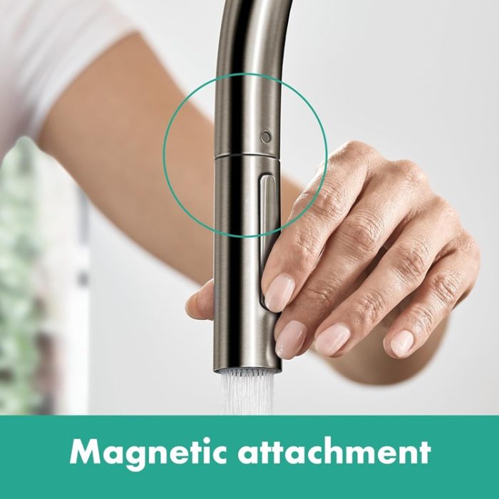 Hansgrohe Talis N Chrome High Arc Kitchen Faucet with Magnetic Docking Spray Head - Image 2