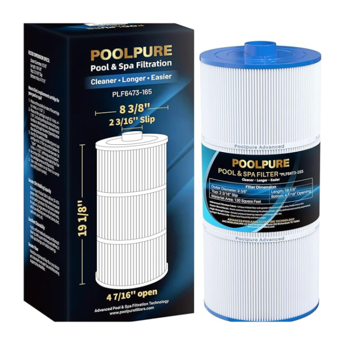 POOLPURE 6473‑165 Spa Filter Cartridge (Compatible with Sundance MicroClean Ultra)