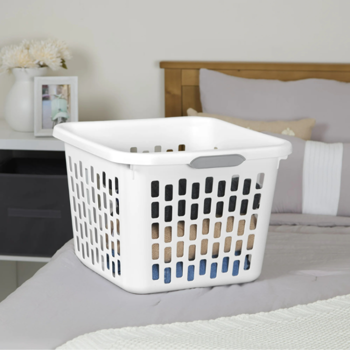 Sterilite 1.5 Bushel Square Laundry Basket (White)