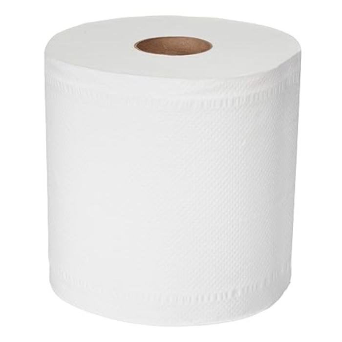 AmazonCommercial Center Pull Paper Towels, 2-Ply, 600 Sheets, 6 Rolls