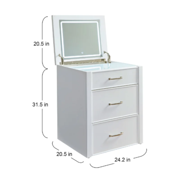 Odessa Lift-Top Vanity with LED Lighted Mirror (Damaged)