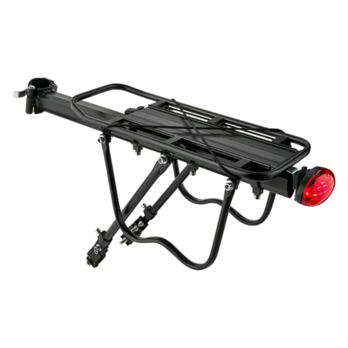 Ozark Trail Adjustable Aluminum Rear Bike Rack with Taillight