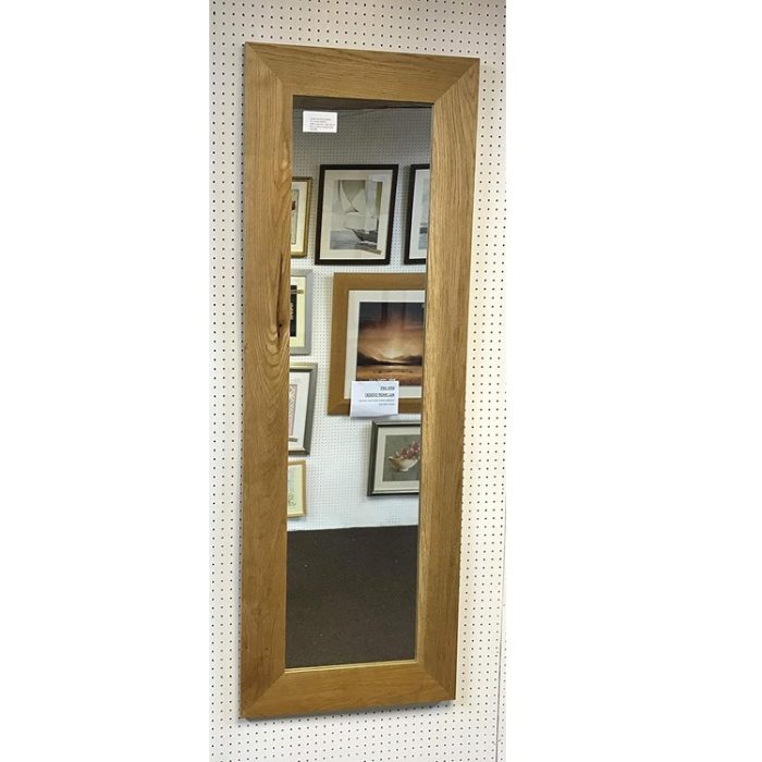 Full-Length Solid Oak Dressing Mirror