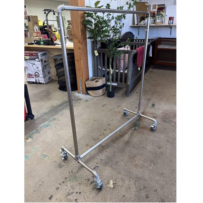 Adjustable Height Industrial Heavy Duty Rolling Clothing Rack Store Display