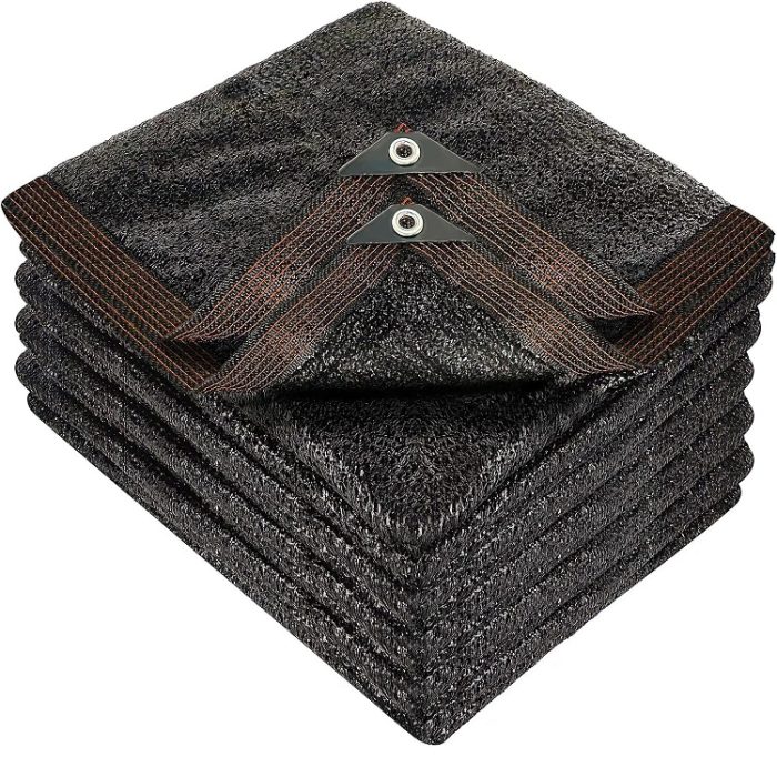 Winemana 50% Black Shade Cloth 20x 20 FT Durable Mesh Tarp with Grommets - Image 2