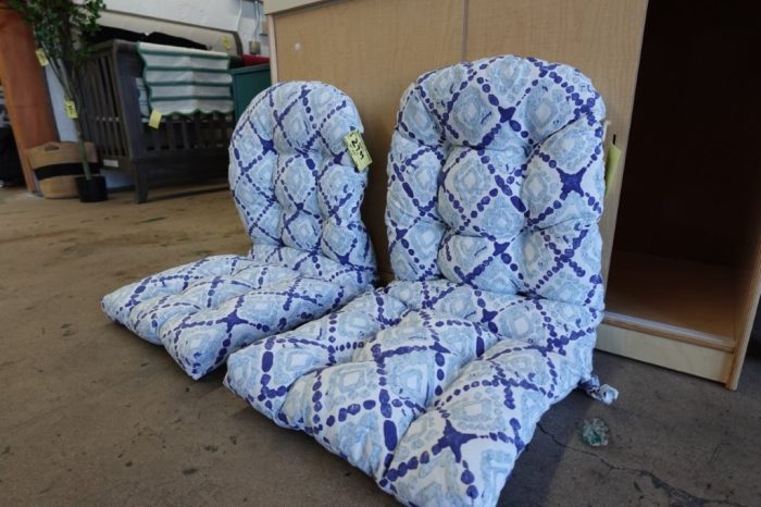 Indoor/Outdoor Adirondack Patio Chair Cushions 44 x 19 x 4 Inch in Boho Geometry Blue - Image 2