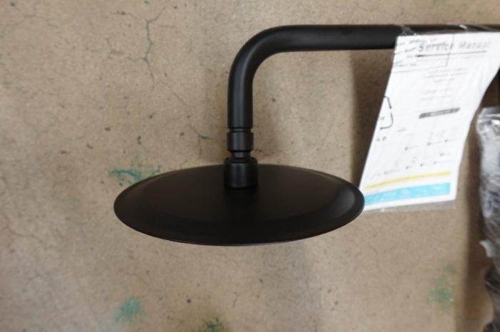Matte Black Aolemi Outdoor Shower Kit - Double Handle Exposed Shower 8 Inch Rainfall Shower Head - Image 3